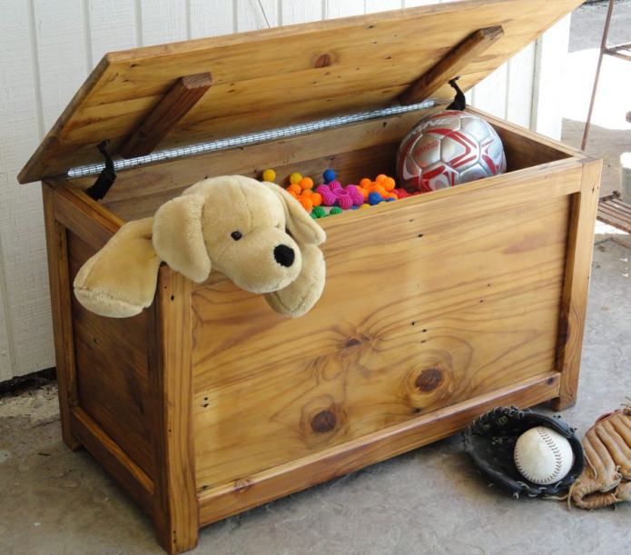 baú para guardar brinquedos no quarto das crianças