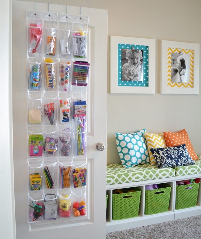 bolsos para guardar brinquedos no quarto das crianças