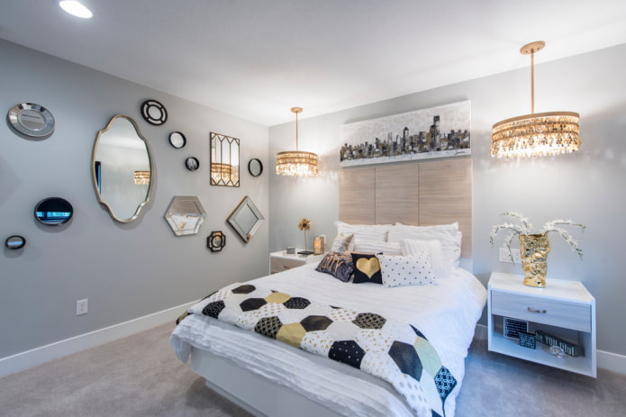 design de um quarto cinza para um adolescente