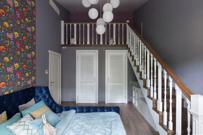 design de um quarto infantil cinza escuro