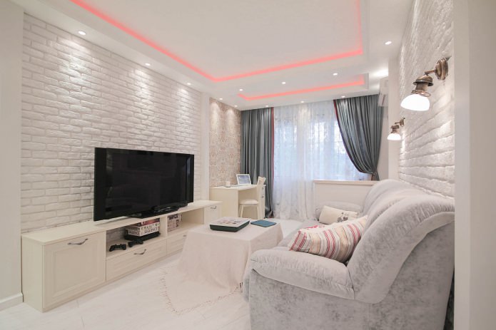 reforma de um apartamento de dois cômodos em Khrushchev