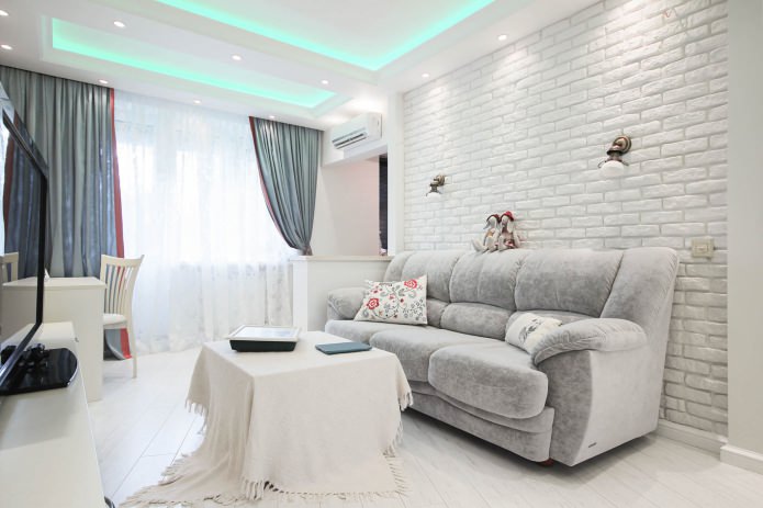 reforma de um apartamento de dois cômodos em Khrushchev