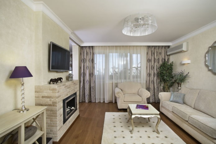 lareira no corredor do apartamento