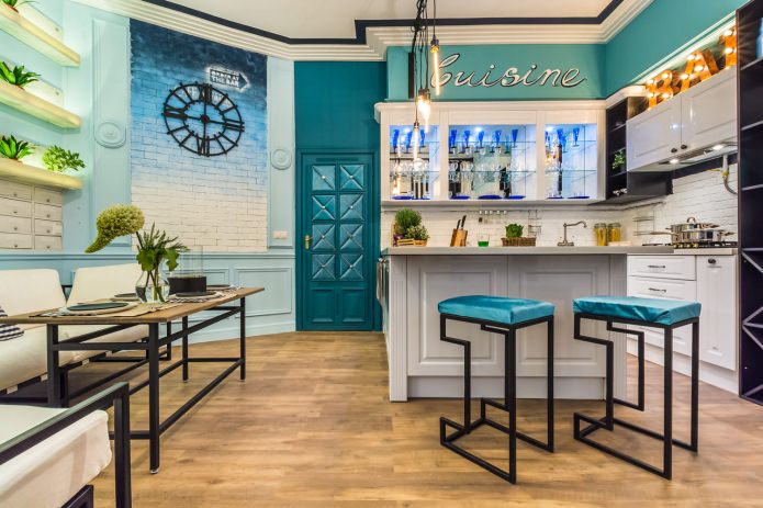cozinha estilo cafeteria