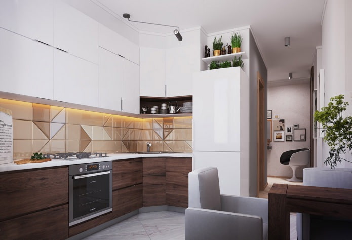 cozinha em um apartamento de 40 m².