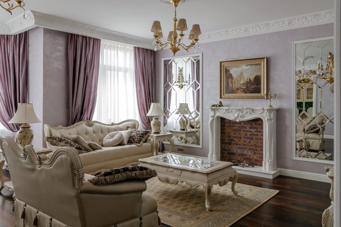 sala de estar em estilo clássico