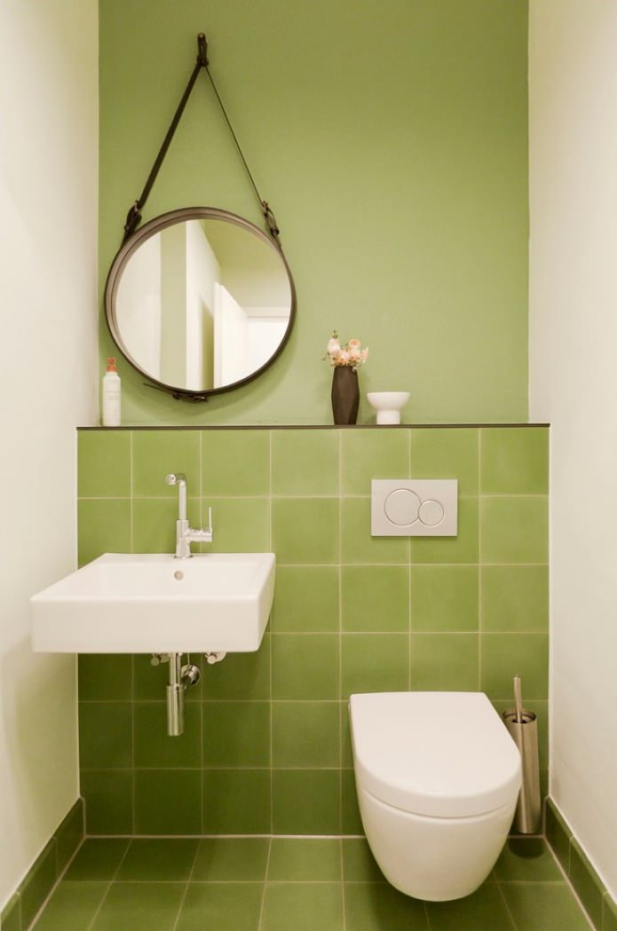 vaso sanitário branco e verde