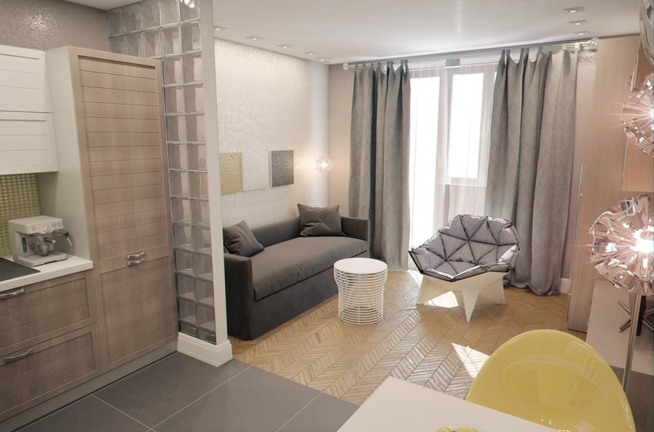 Projeto de um estúdio de 28 m².