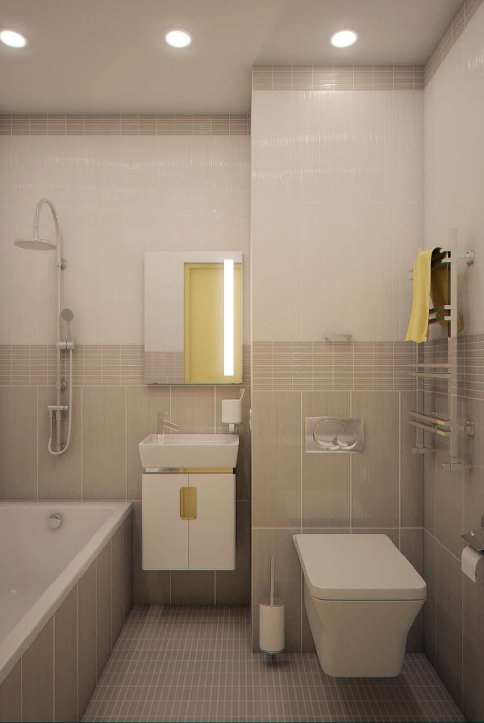 interior de um pequeno estúdio de 28 m².