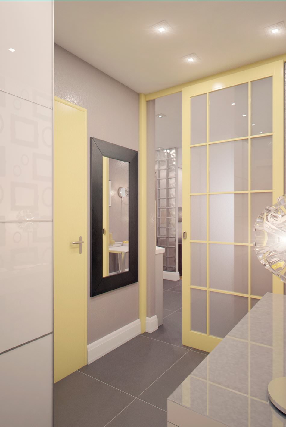 interior de um pequeno estúdio de 28 m².