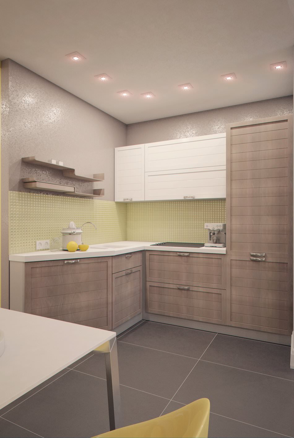 interior de um pequeno estúdio de 28 m².