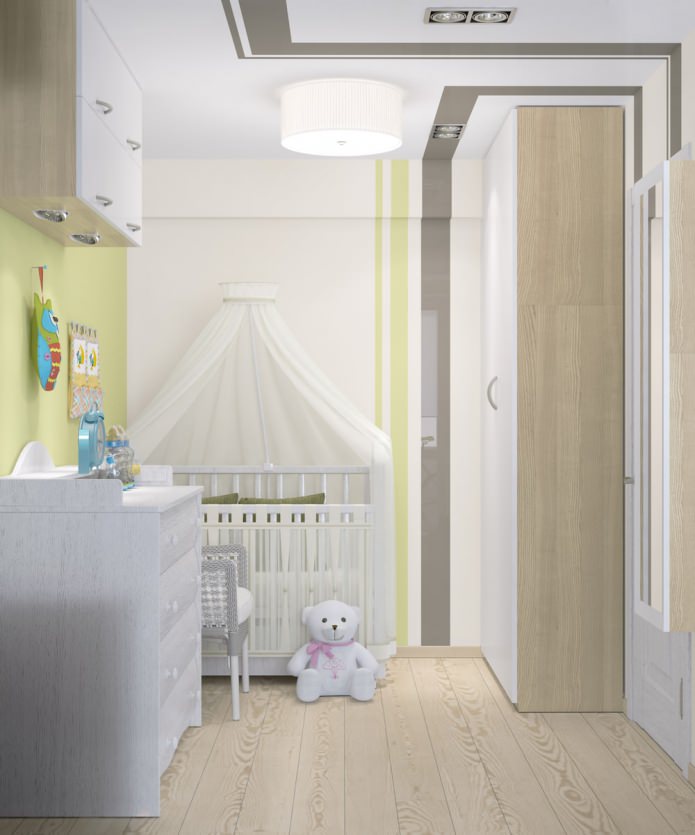 Apartamento de um cômodo de 33 m² com quarto para crianças
