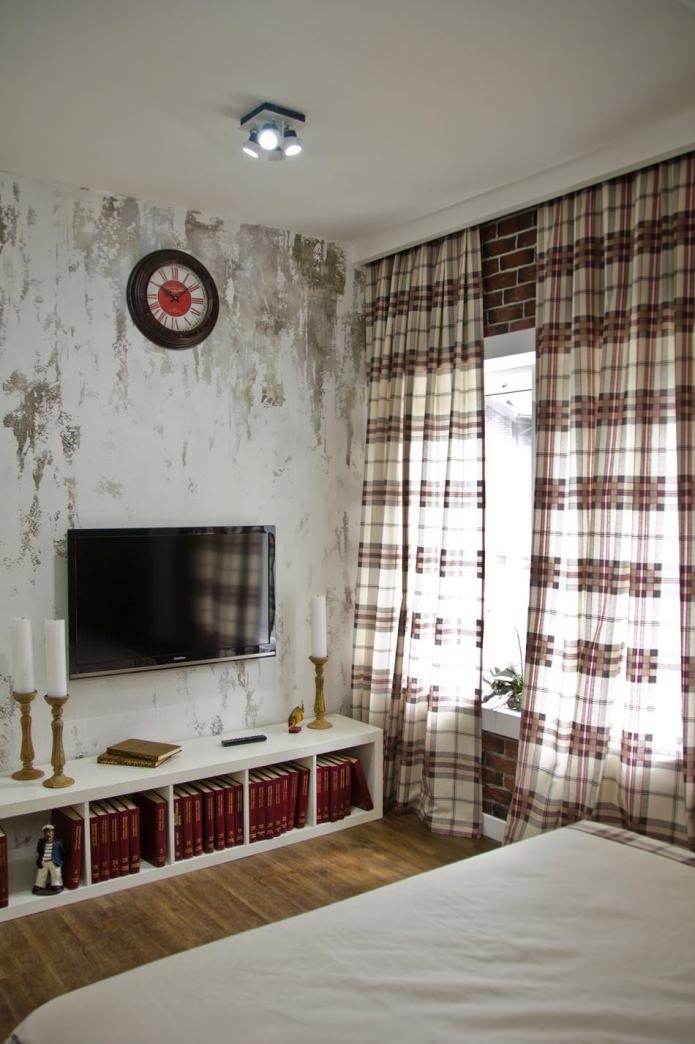 projeto de design de quarto de sótão