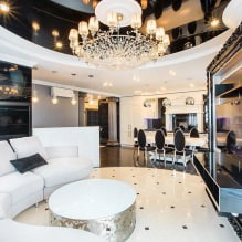Interior em tons de preto e branco: características de design, 60 fotos-2