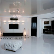 Interior em preto e branco: características de design, 60 fotos - 12