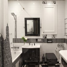 Interior em preto e branco: características de design, 60 fotos - 10