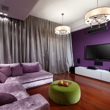 Interior em tons de roxo: combinações, avaliação por cômodo, 70 fotos - 18