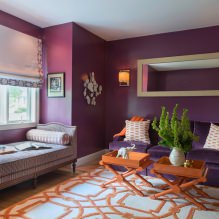Interior em tons de roxo: combinações, avaliação por cômodos, 70 fotos - 16