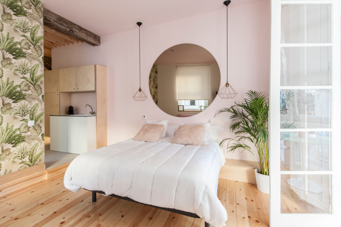 quarto compacto em estilo ecológico moderno