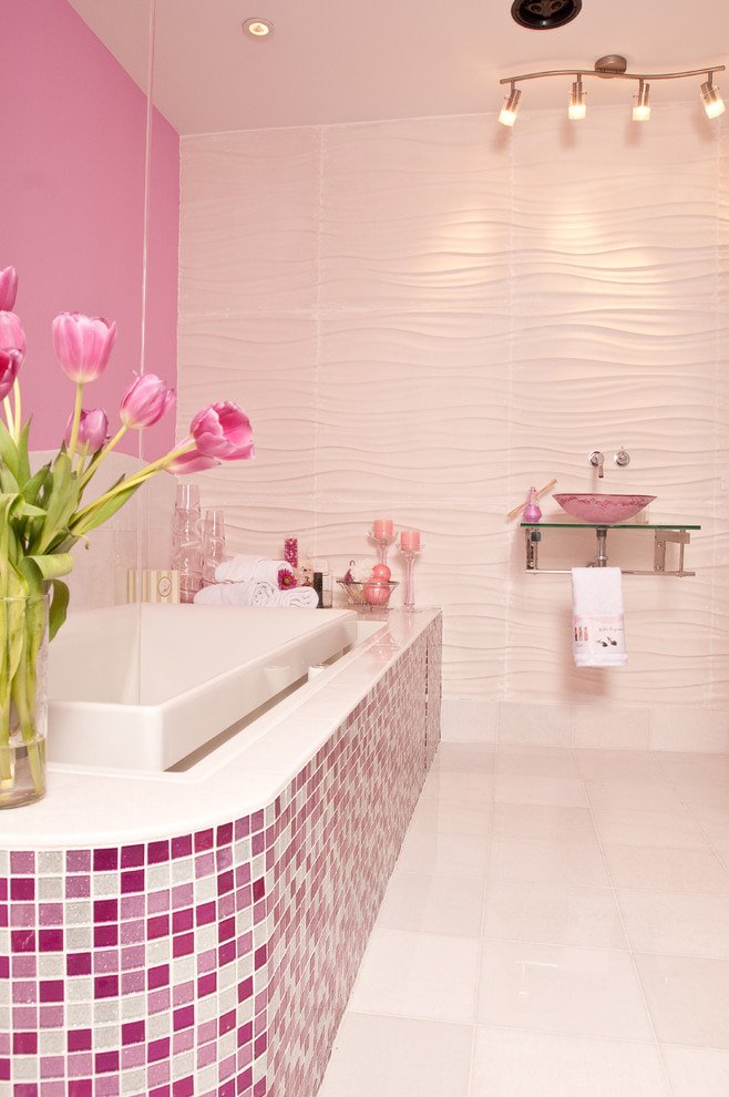 banheiro rosa
