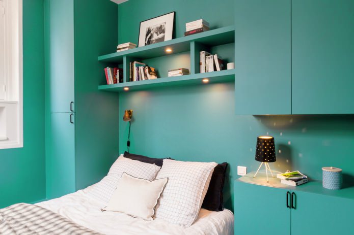 quarto em turquesa