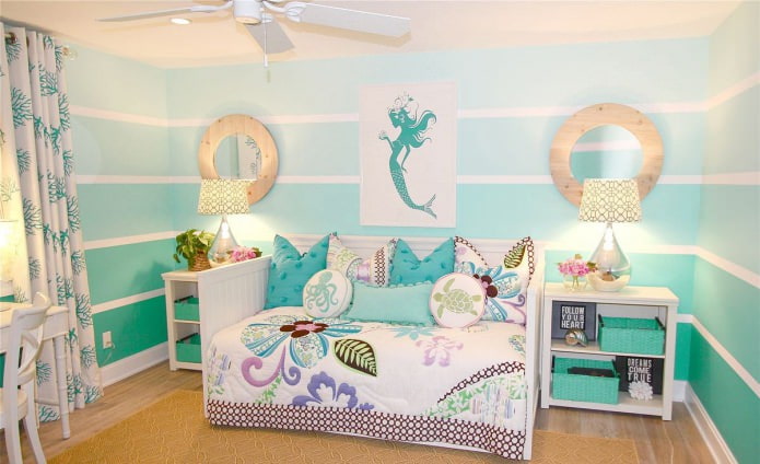 quarto de bebê estiloso com transição de cores