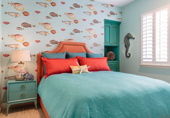 quarto em estilo náutico