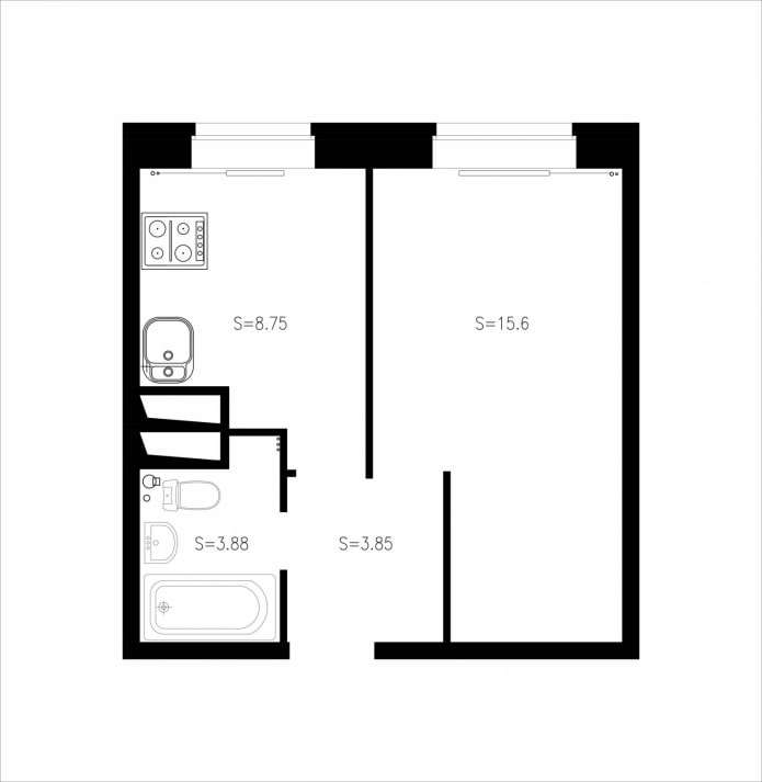 Apartamento de um cômodo