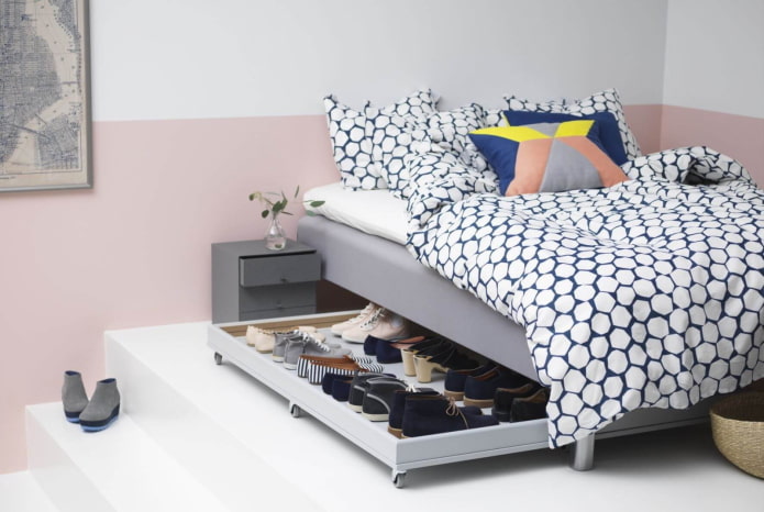 sistema deslizante embaixo da cama