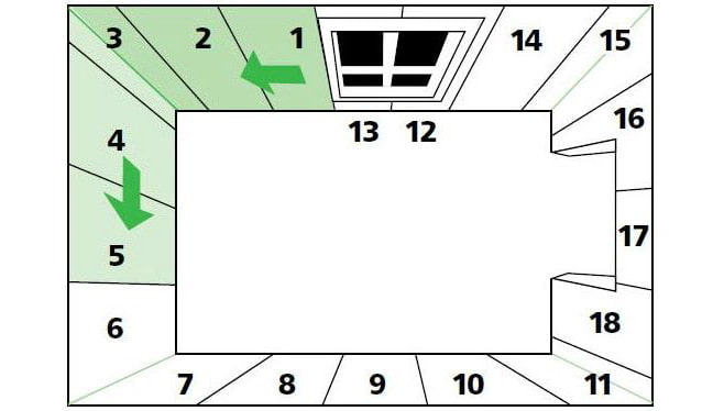 diagrama e marcação de papel de parede