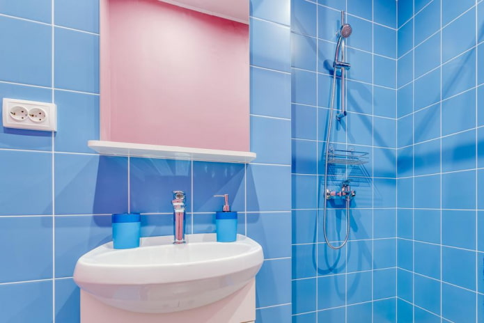 rejunte de azulejo azul