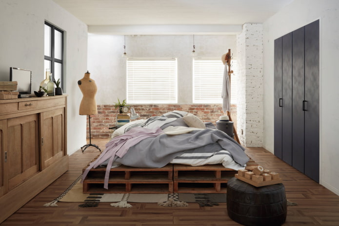 cama no meio do quarto