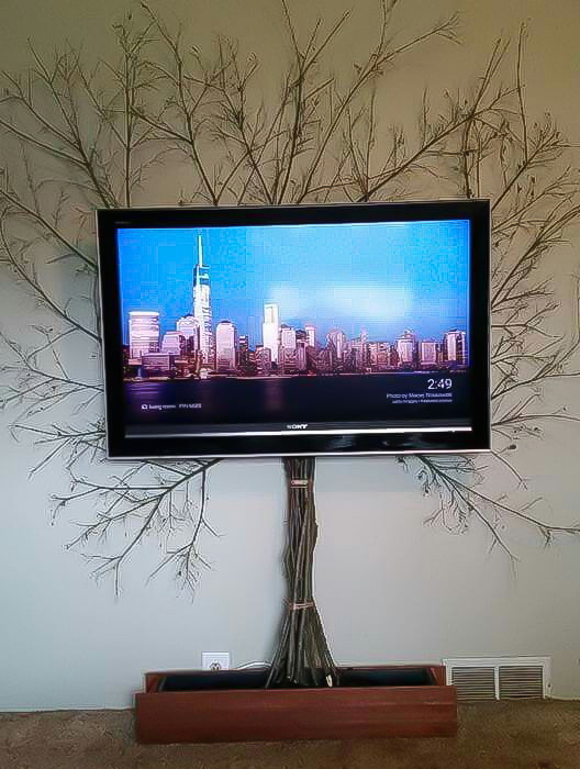 decorando os fios da TV