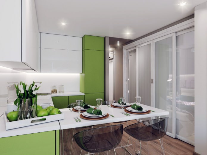 cozinha-sala verde