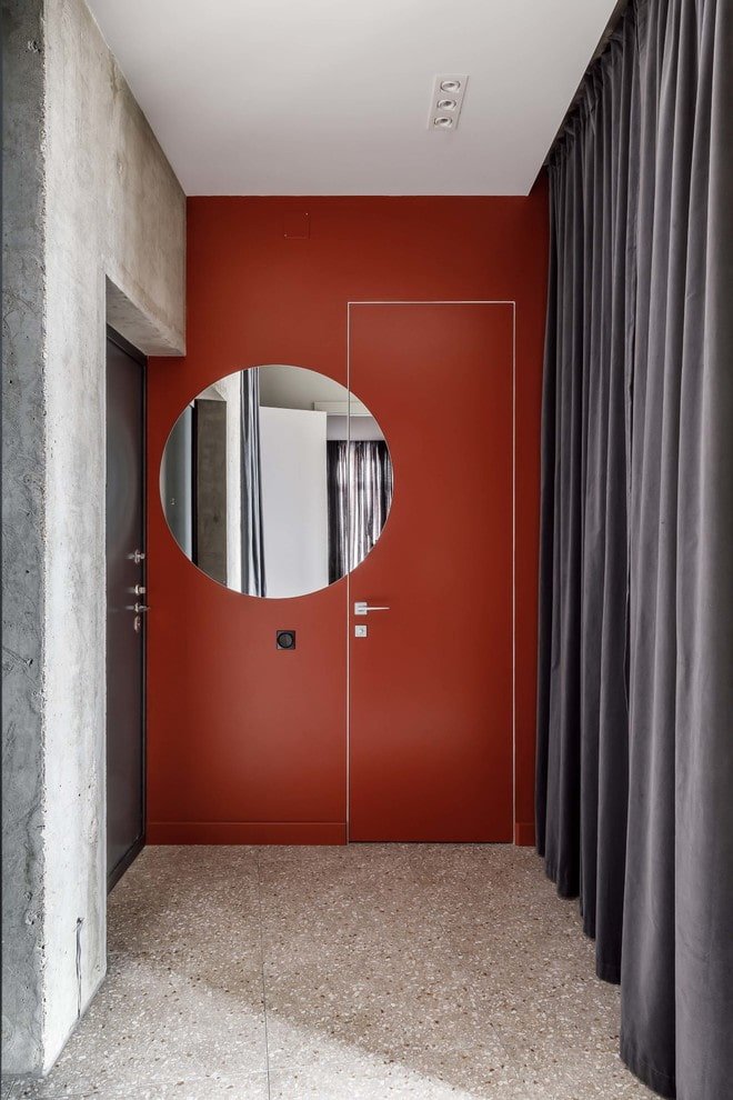 Porta invisível vermelha