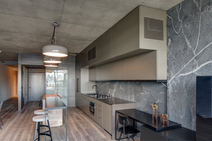 acabamento em pedra no estilo loft