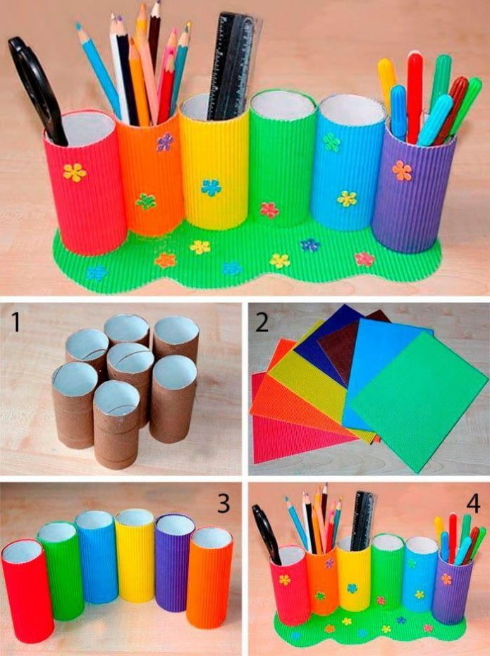 Porta-lápis de papel