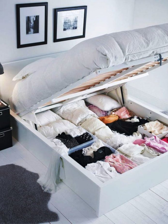 coisas dentro da cama