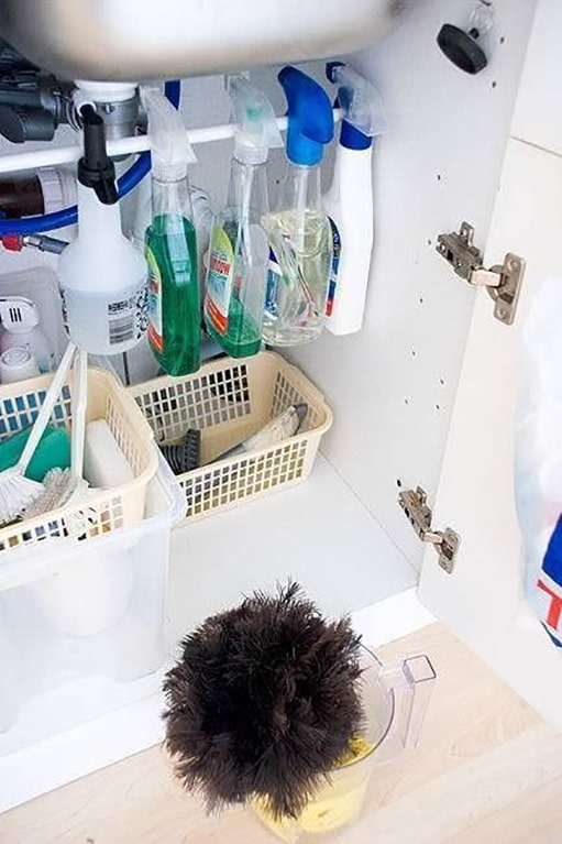 Varão para produtos de limpeza