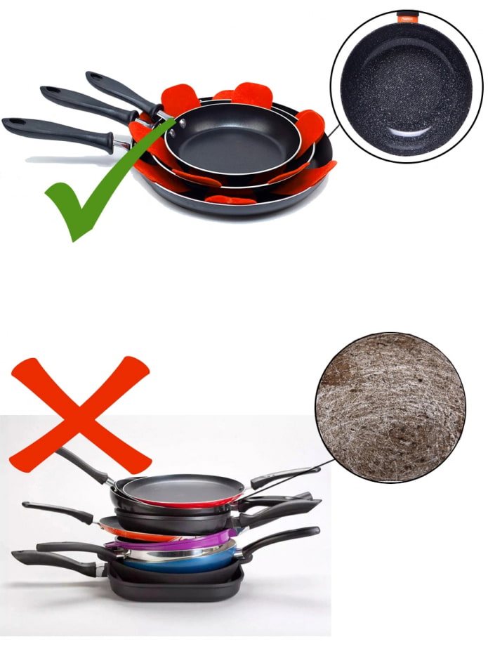 Incrustações para frigideiras