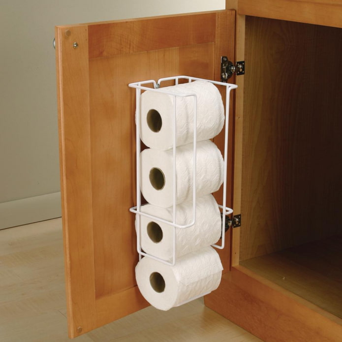 suporte para papel na porta