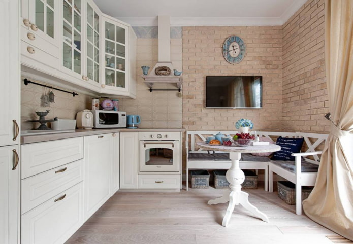 alvenaria na cozinha em estilo provençal