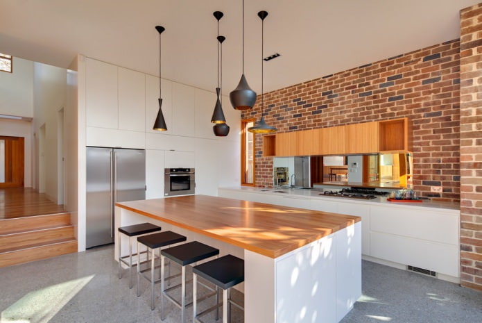 tijolo vermelho em design de interiores