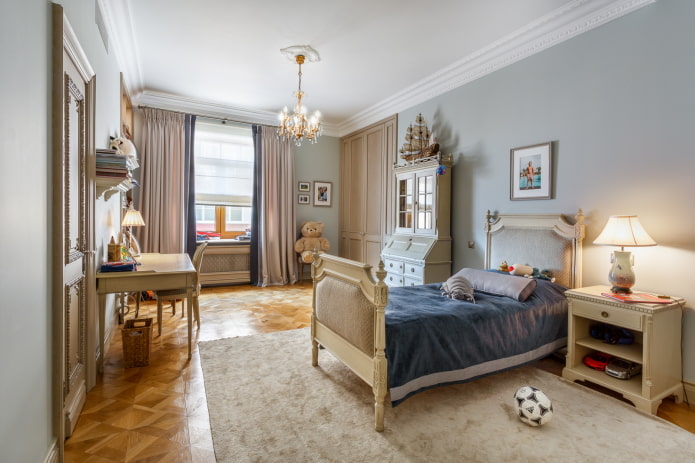 quarto infantil em estilo clássico