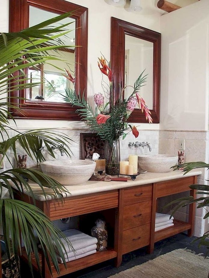 plantas no banheiro