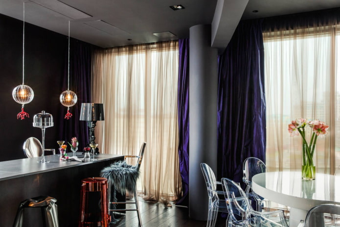 sala de estar em estilo fusion