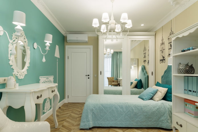 Quarto de 9 metros quadrados para uma menina