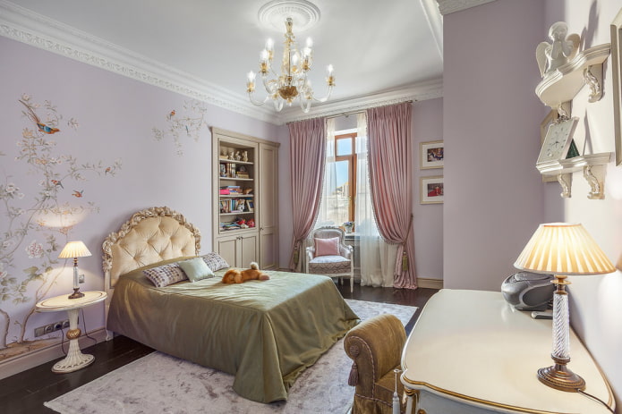 quarto de adolescente em estilo clássico