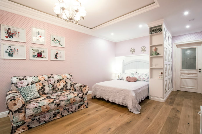 quarto para uma adolescente no estilo provençal