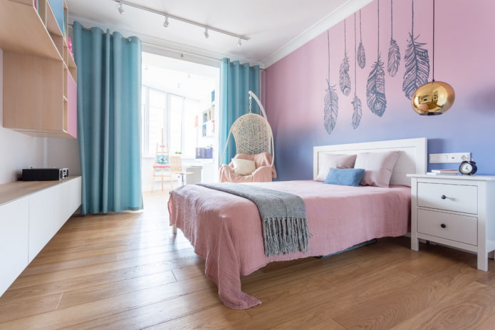 layout de quarto para uma adolescente
